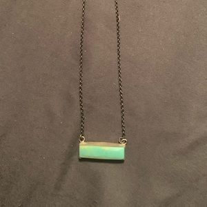 Kingman Turquoise Bar Necklace